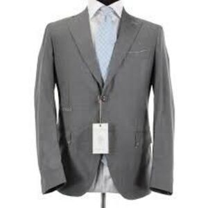 Eleventy Men’s Italian Size 60 Blazer Jacket 100% Wool Charcoal Gray Luxury NWT